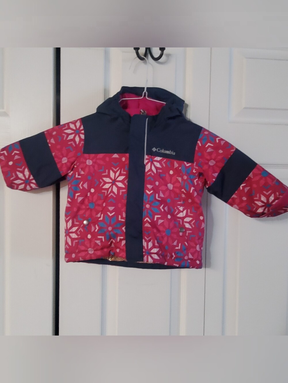 COLUMBIA OMNI TECH WINTER JACKET 6M TO 12 MONTHS. NWOT. PINK BLUE